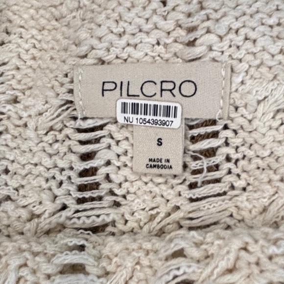 Anthropologie Pilcro Neutral Cable Knit Oversized Woman’s Size Small Sweater - Picture 5 of 10